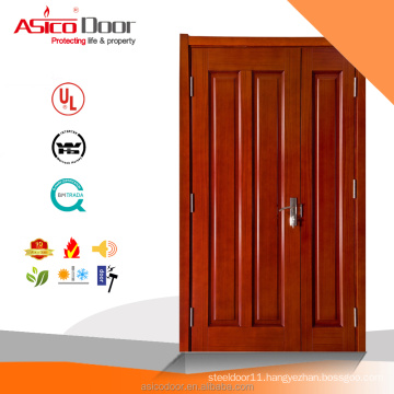 Entrance Exterior Main Door Solid Wooden with Decorative Moulding Villa Door